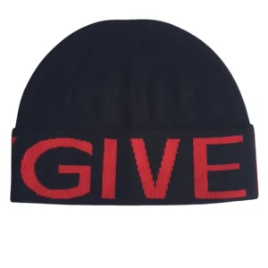 Givenchy Cappello Beanie Big Logo Lana Nero
