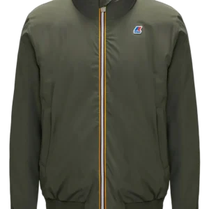 K-way Giubbotto Antivento Impermeabile Arsene Warm Double Reversibile Verde Uomo