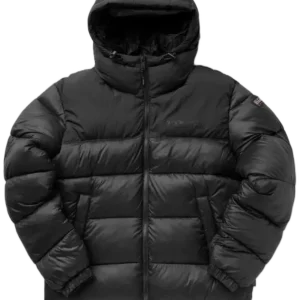 Napapijri Giubbotto Hornelen Nero con Cappuccio