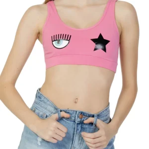 Chiara Ferragni Top In Cotone Rosa Donna