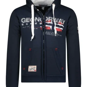Geographical Norway Cappuccio Full Zip Blu Uomo