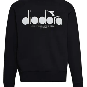 Diadora felpa Maglia Crew 5 Palle Cotone Nero