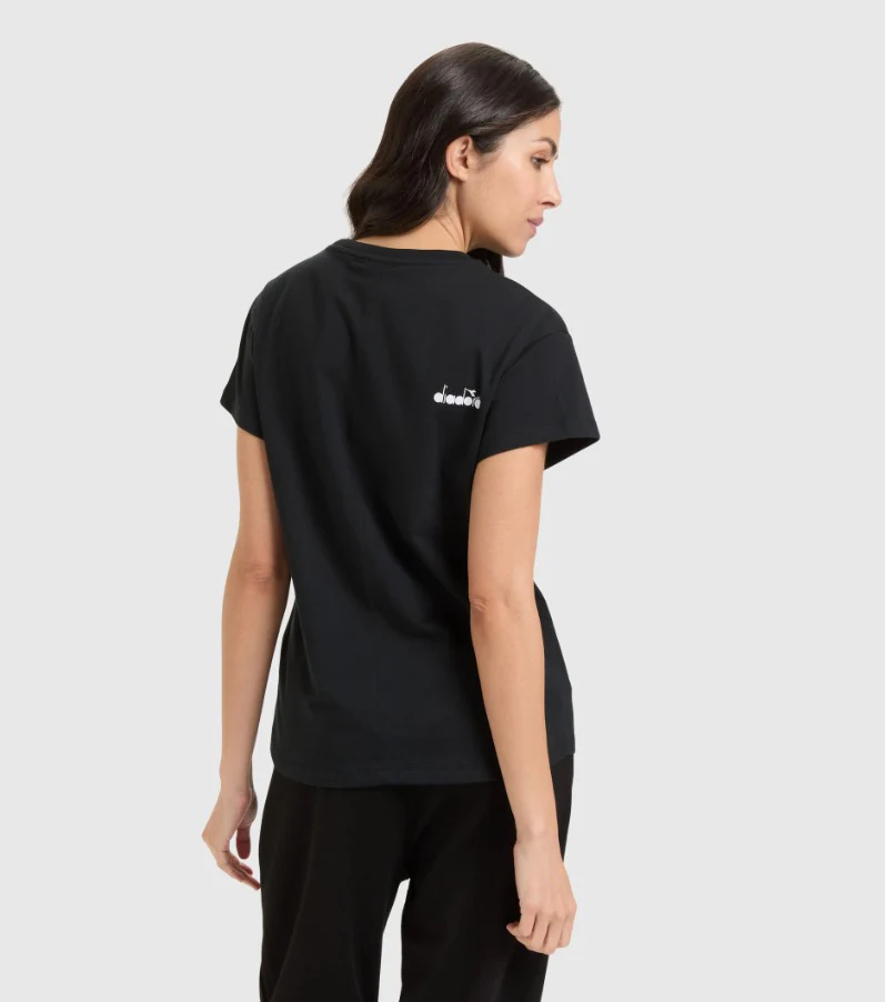 Diadora T-shirt Girocollo Cotone Nero - immagine 4
