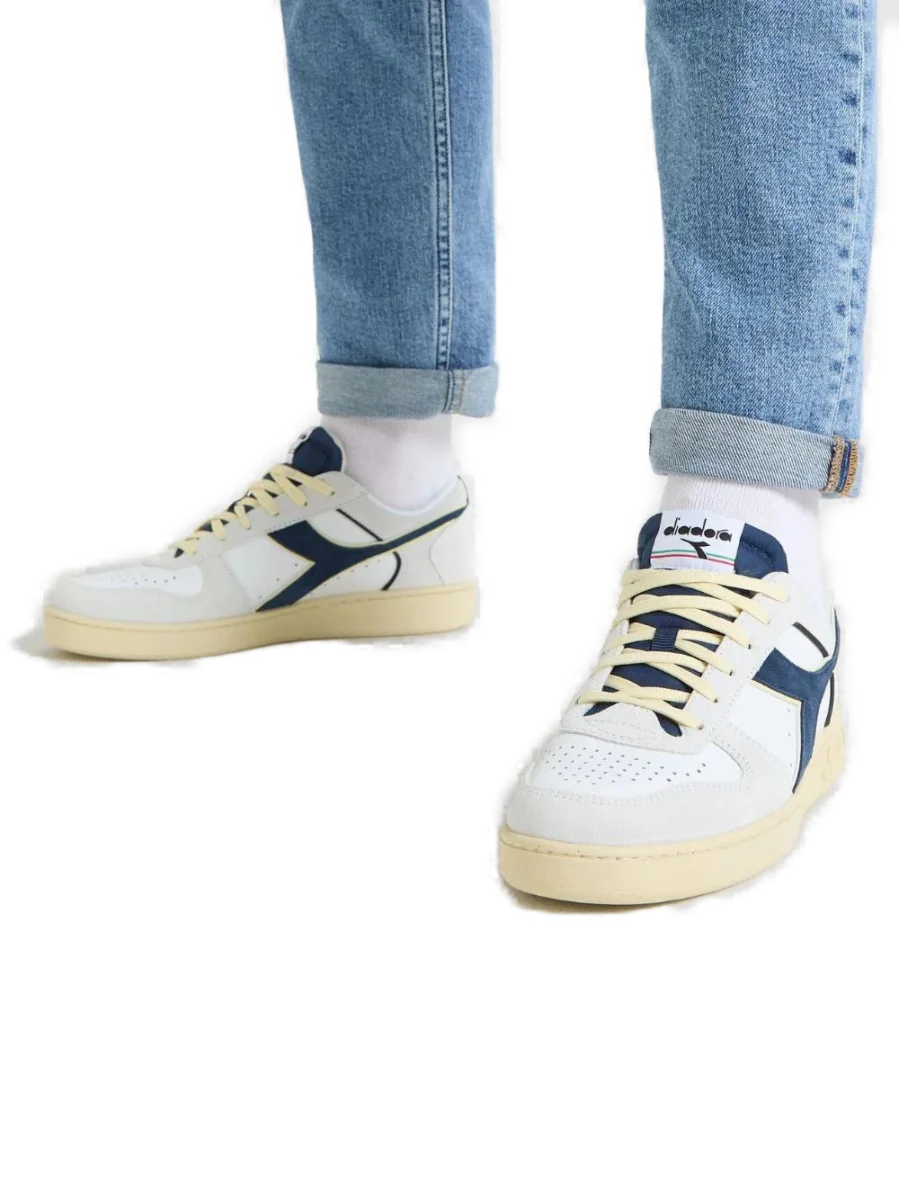 Diadora Sneakers Magic Basket Low Pelle Blu - immagine 3