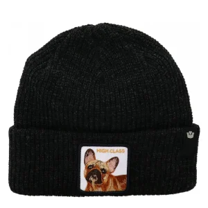 Goorin Bros. Cuffia Beanie 'High Class Dog' in Misto Acrilico Nero Unisex