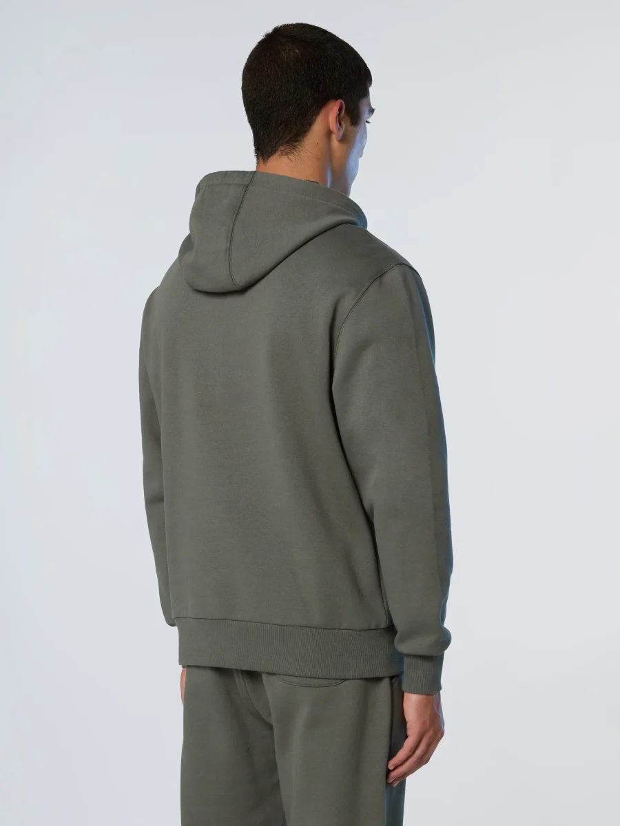 North Sails Felpa manica lunga girocollo Hoodie SWEATSHIRT Big Logo 691094 city grigio - immagine 4