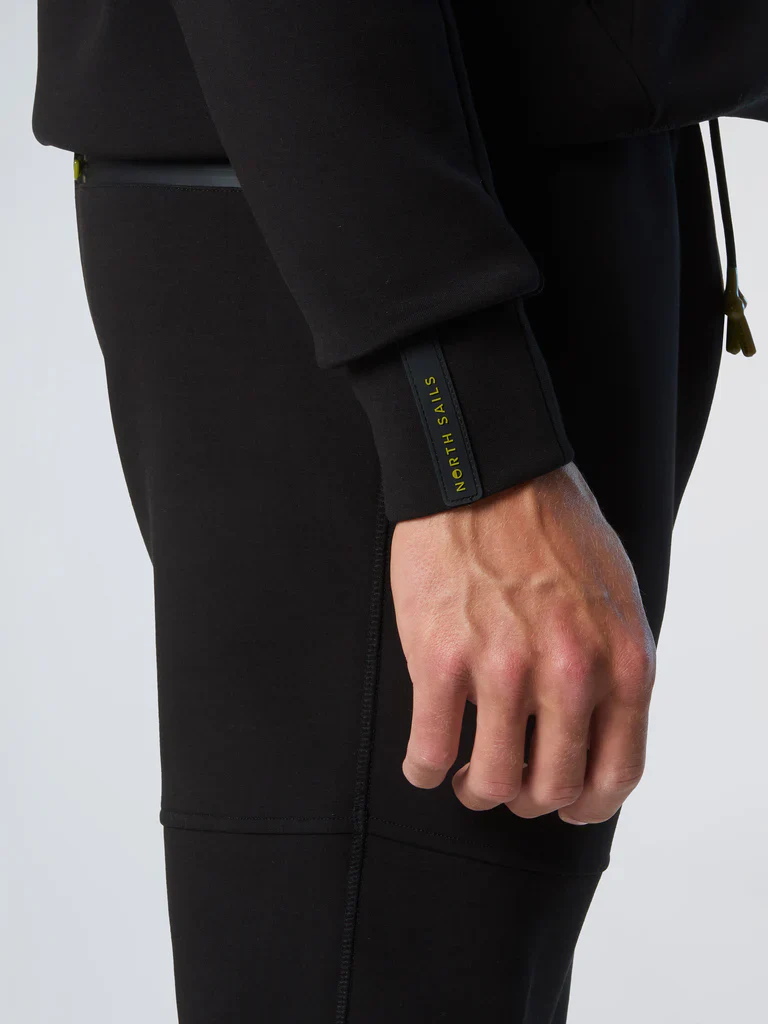 North Sails Felpa manica lunga FULL ZIP Hoodie cappuccio outdoor 691097 black - immagine 4