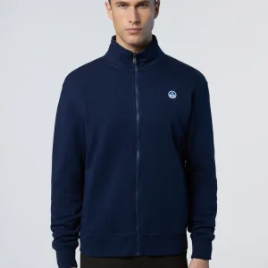 North Sails Felpa manica lunga BASIC FULL ZIP SWEATSHIRT navy blu 691256-0802