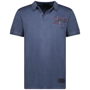 Geographical Norway Maglia Polo Manica Corta Kotz Blu Navy Uomo