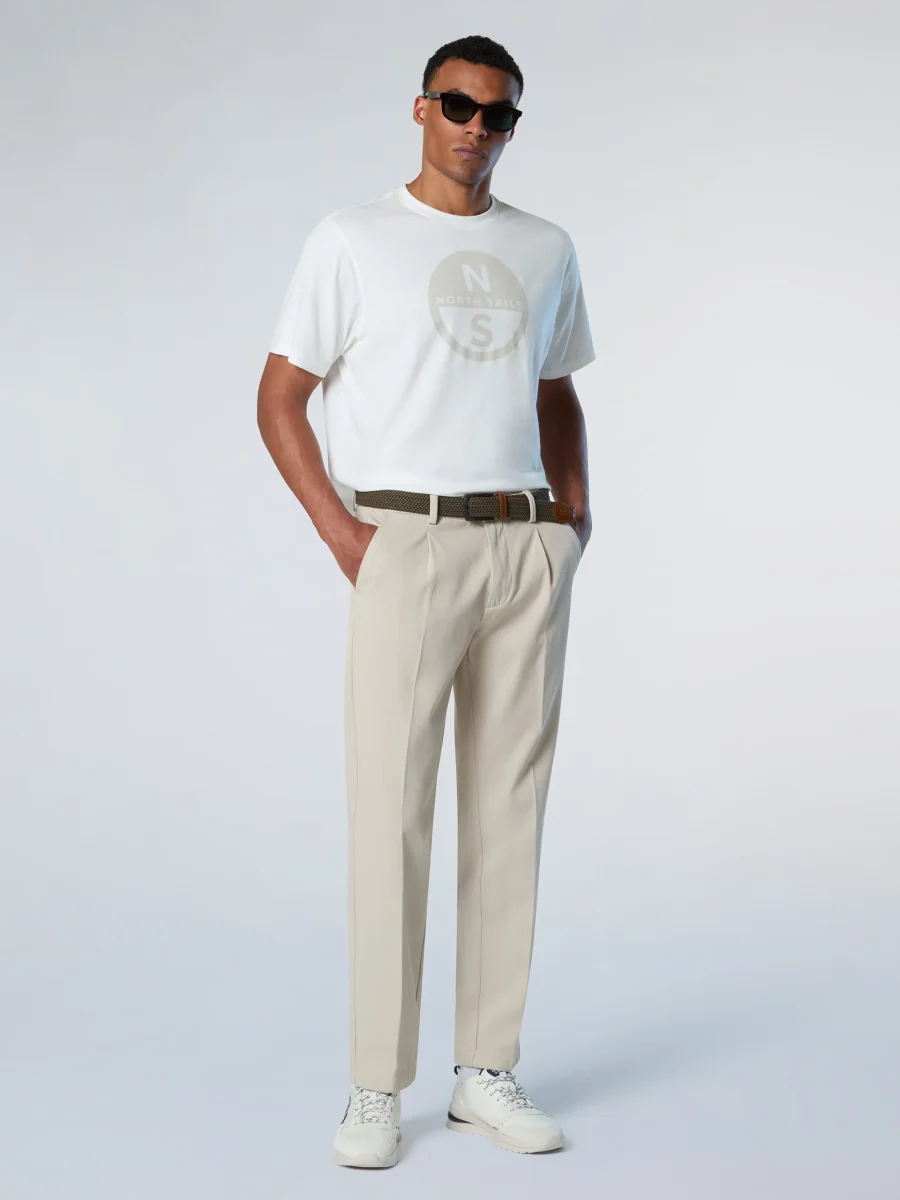 North Sails T-shirt maglia maglietta BIG LOGO cotone BIO bianca 693009 - immagine 4