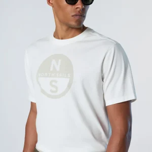 North Sails T-shirt maglia maglietta BIG LOGO cotone BIO bianca 693009