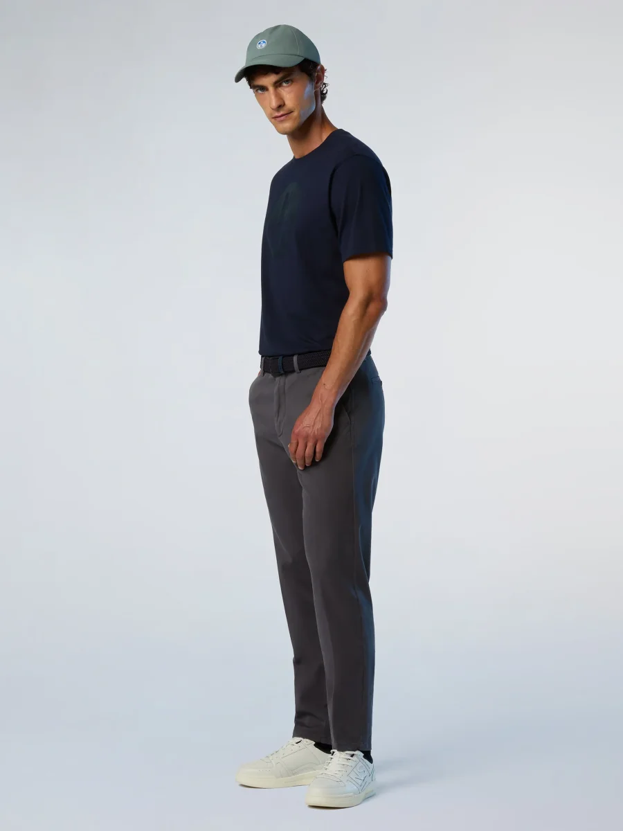 North Sails T-shirt maglia maglietta BIG LOGO cotone BIO navy blu 693009 - immagine 5