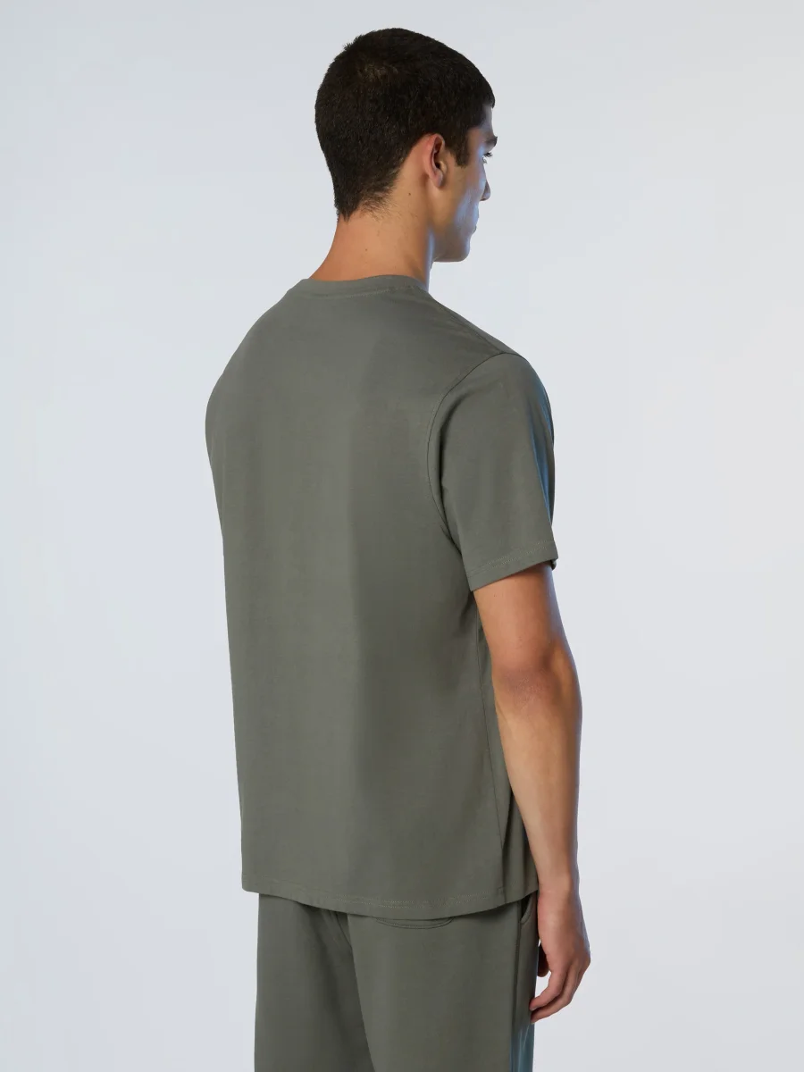 North Sails T-shirt maglia maglietta BIG LOGO cotone BIO city grigio 693009 - immagine 3