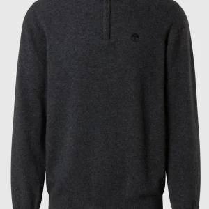 North Sails maglione misto cashmere MEZZA ZIP manica lunga finezza 12 grigio scuro 699148