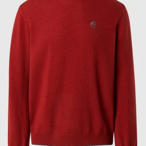 North Sails maglione misto cashmere GIROCOLLO LOGO ricamo finezza 12 699775 ruggine