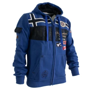 Geographical Norway Cappuccio Misto Cotone Outdoor Blu Uomo