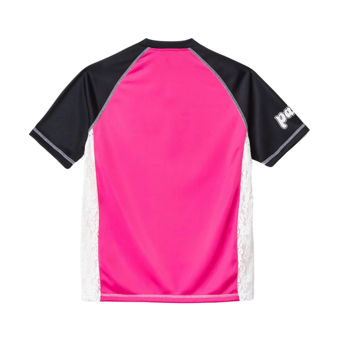 Gaelle T-Shirt oversize con pizzo triacetato trilux pesante fucsia street college - immagine 7