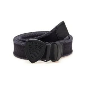 Blauer Cintura Shilo tessuto tecnico e pelle uomo men nero black