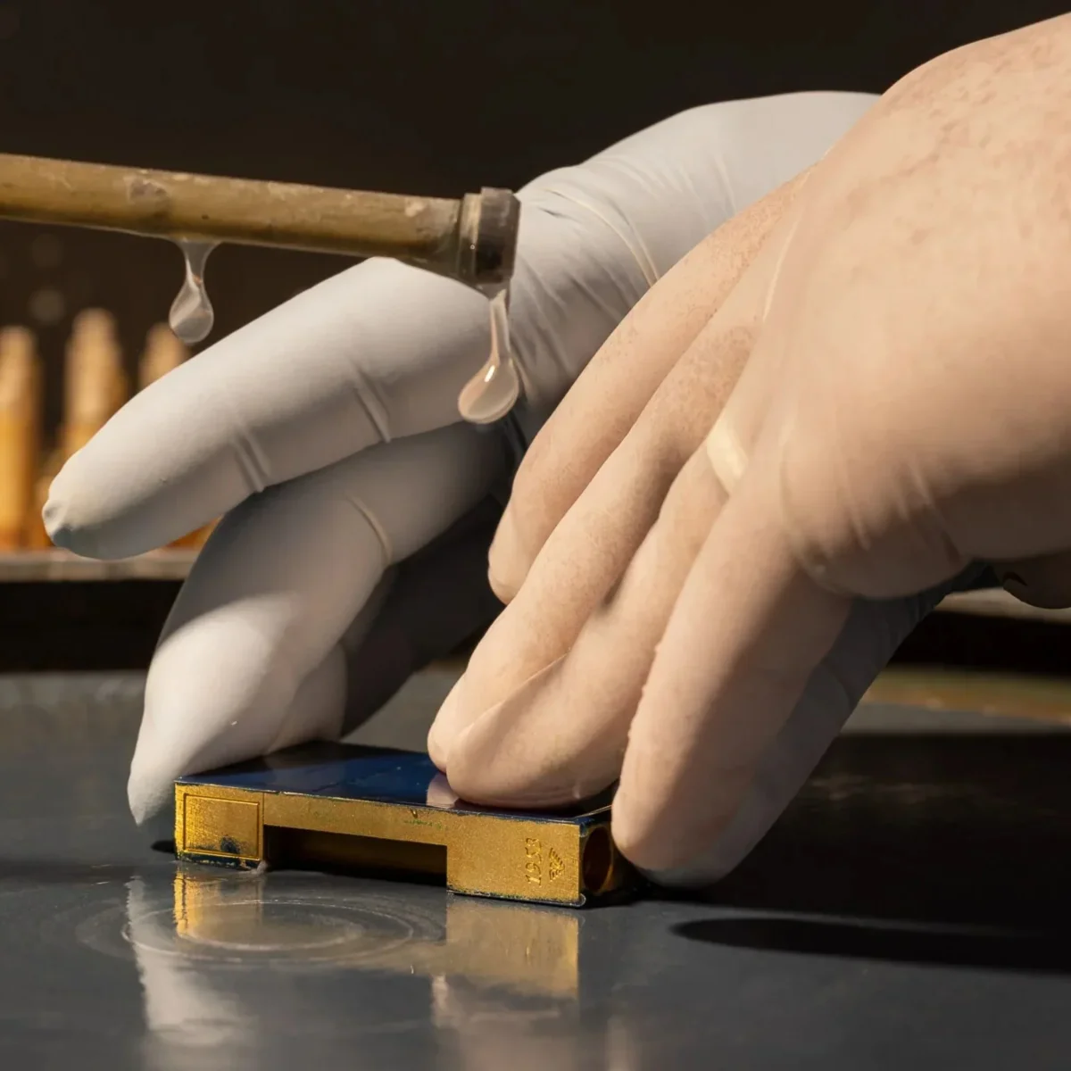 S.t.dupont accendino ligne 2 diamante uomo donna lacca nera oro c16601 - immagine 7