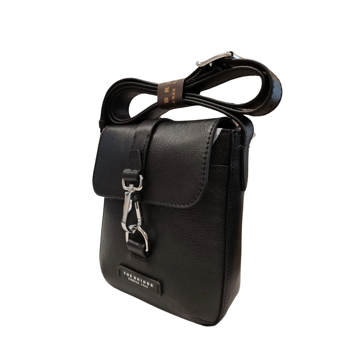 The Bridge Borsello Piccolo Crossbody Uomo Linea Cesare in Pelle Nero 451505D9 - immagine 3