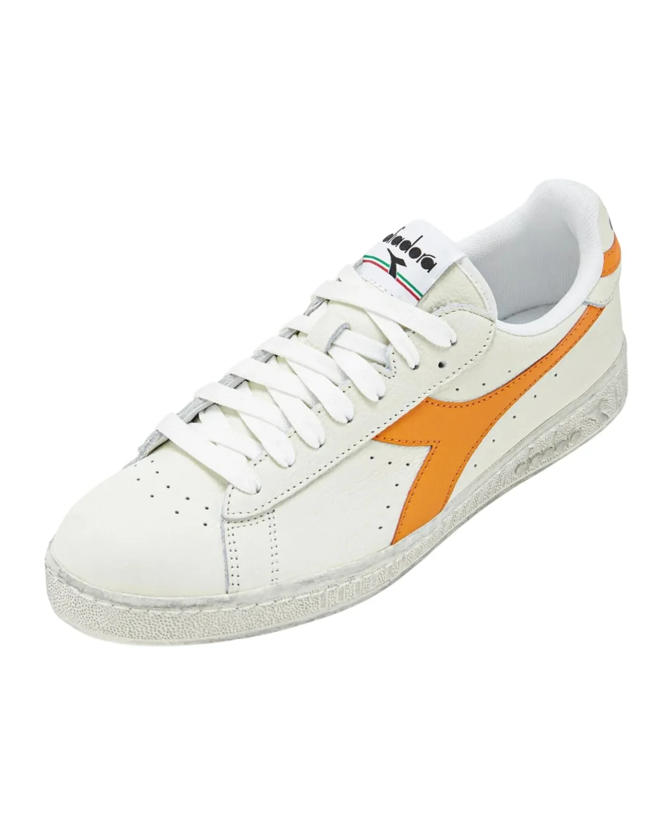 Diadora Sneakers Game L Low Fluo Waxed Pelle Bianco - immagine 3