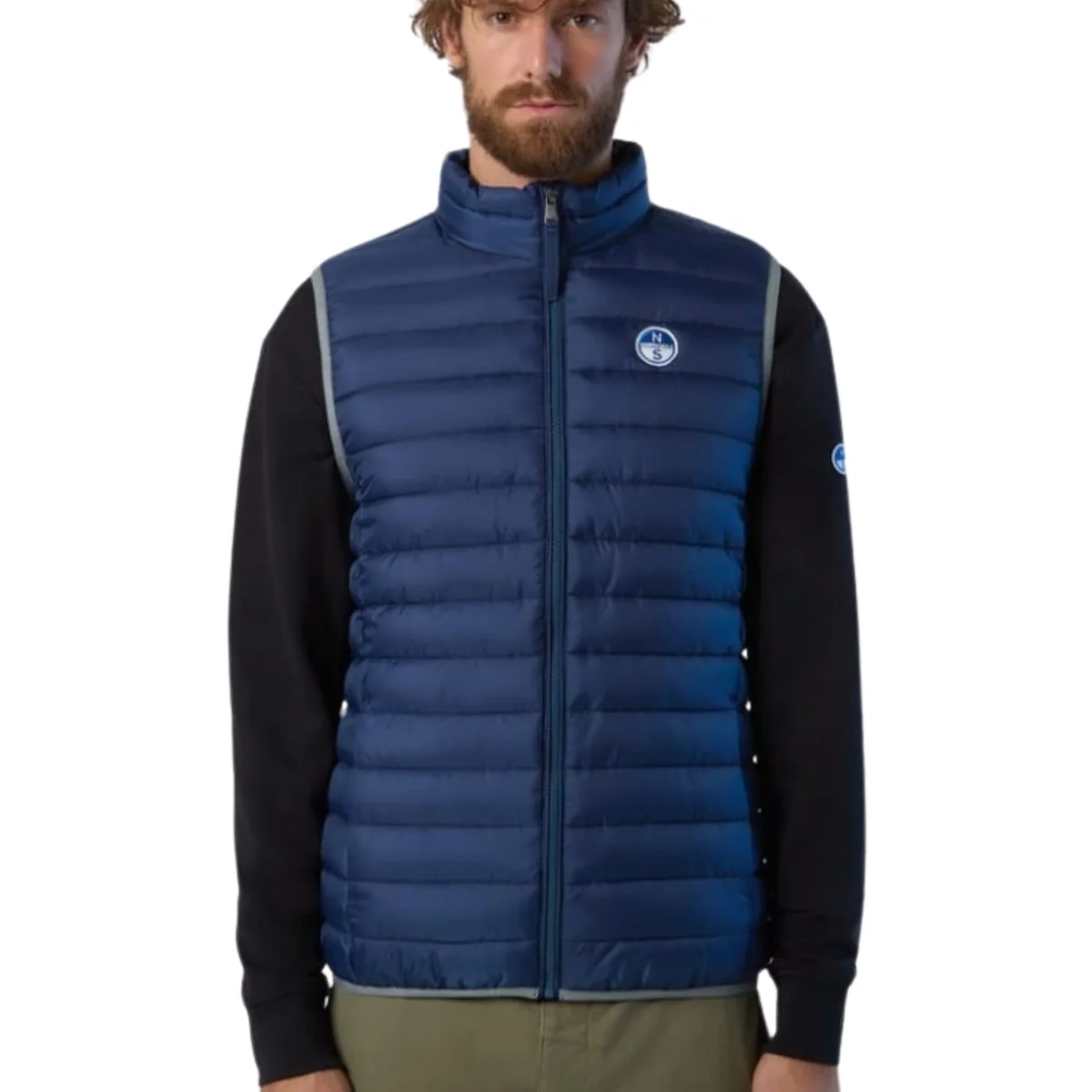 North Sails Gilet Smanicato Zip Crozet Vest tecnico outdoor antivento Tech 603272 0787 - immagine 7