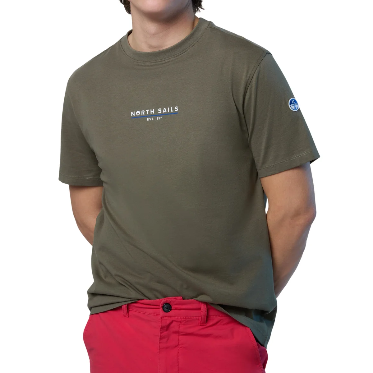 North Sails T-shirt maglia maglietta 692974 Comfort Fit 0441 Doppio Logo - immagine 7