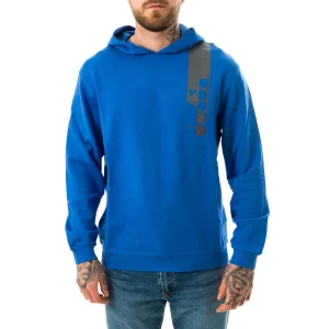 Diadora Felpa Lifestyle Fashion Manica Lunga con Cappuccio Blu Cotone