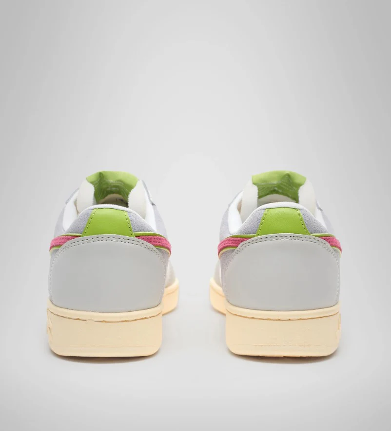 Diadora Sneaker Magic Basket Low WN in Pelle Bianco - immagine 4