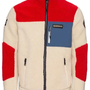 Napapijri Teddy Orsetto Giacca Pile Yupik Rosso
