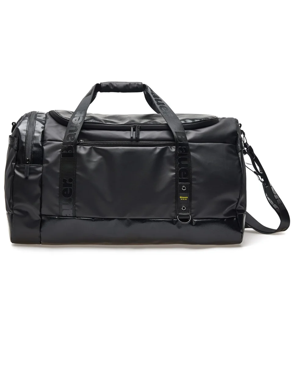 Blauer Borsone Sportivo Bern Fabric Duffle BagSplash Nero Uomo