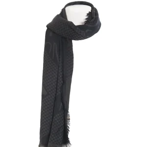 Fracomina Sciarpa Foulard Grande Jacquard Nero Donna