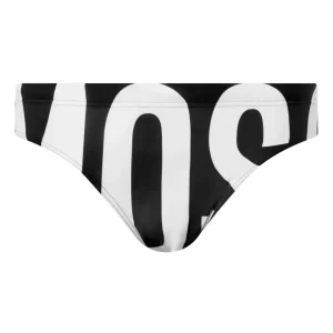 Moschino Swim Slip Mare Maxi Logo Nero
