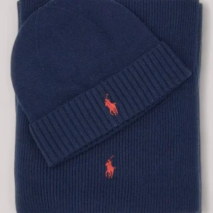 ACCESSORI UNISEX KIT BERRETTO E SCIARPA MERINOS BLU