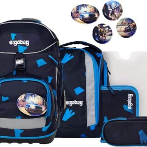 Ergobag PACK SET zaino portapenne Ergonomico Eco Resistente Acqua Sporco Crime