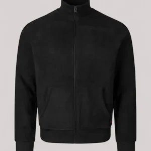FELPA UOMO FULL ZIP IN MISTO COTONE NERO