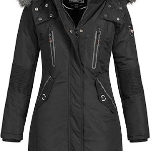 Anapurna Parka Lungo Christina Con Ecofur Sintetica Nero Donna