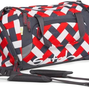 Satch Borsone Sportivo 25 Litri uomo donna bambino Rosso Bianco Grigio