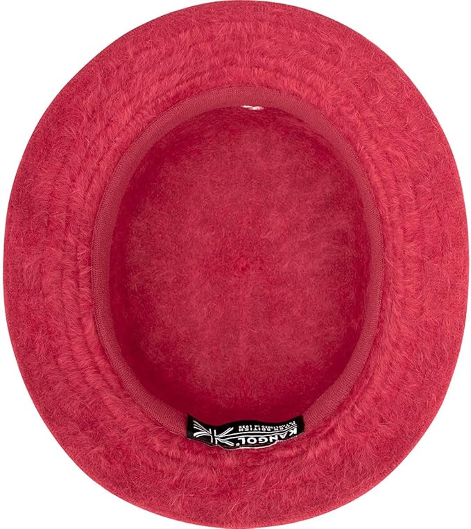 Kangol Cappello Pescatore Furgora Bucket Misto Angora Acrilico Rosso Scarlatto Unisex - immagine 3