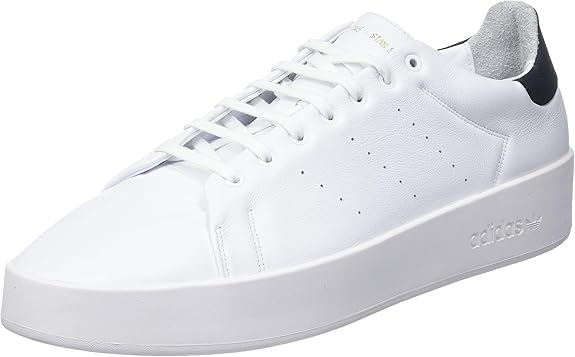 Adidas Scarpe Sneaker Stan Smith Relasted in Pelle Bianco Nero Uomo - immagine 3
