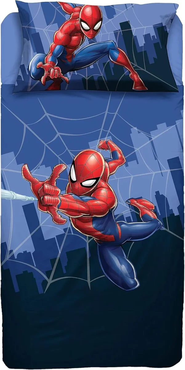 SPIDER MAN DISNEY Completo Letto lenzuola Singolo Cotone lenzuola federe UFFICIALE HD