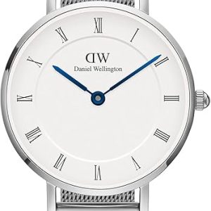 Daniel Wellington orologio donna 28 mm silver e bianco con numeri romani