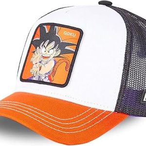 Capslab Cappellino con Visiera Collezione Dragon Ball Misto Cotone Bianco Arancio Unisex