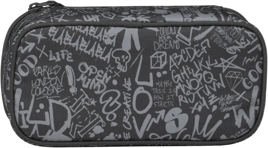 Satch Portapenne Astuccio Scolastico 22x6x11 Cm pensilcase Street Ink nero black - immagine 5