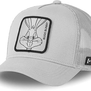 Capslab Cappellino con Visiera Bugs Collezione Looney Tunes Misto Cotone Grigio Unisex