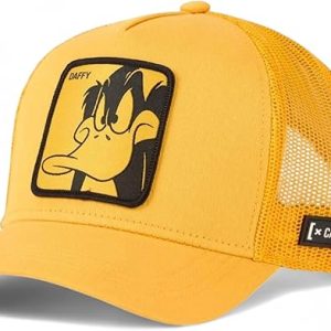 Capslab Cappellino con Visiera Daffy Collezione Looney Tunes Misto Cotone Giallo Unisex