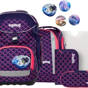 Ergobag PACK SET zaino portapenne Ergonomico Personalizzabile Eco Resistente Acqua Sporco Verde Bambino PEARL