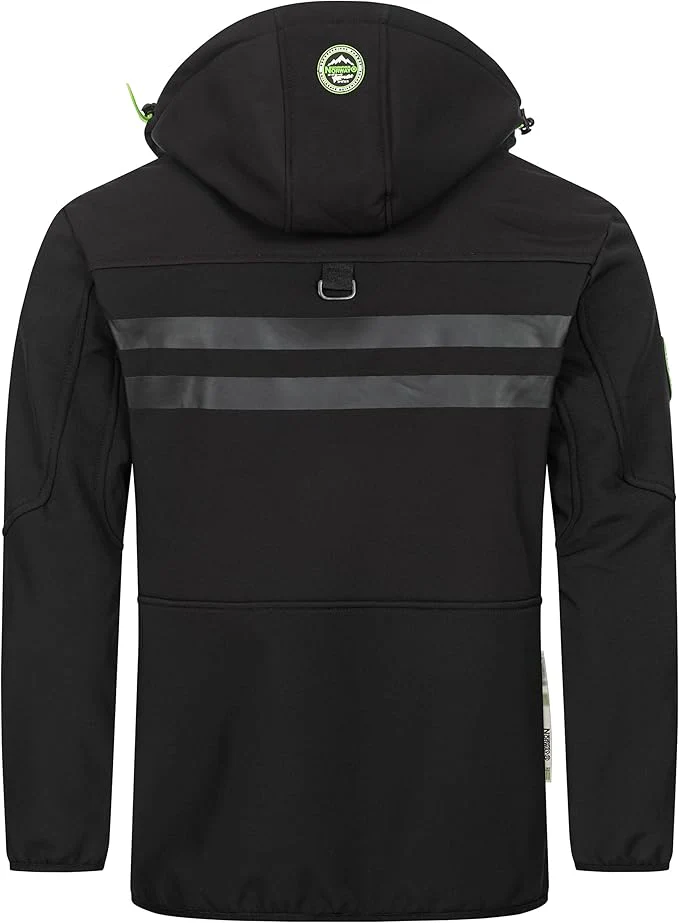 Geographical Norway Giubbotto Giacca softshell Con Cappuccio Nero Vantaa - immagine 3