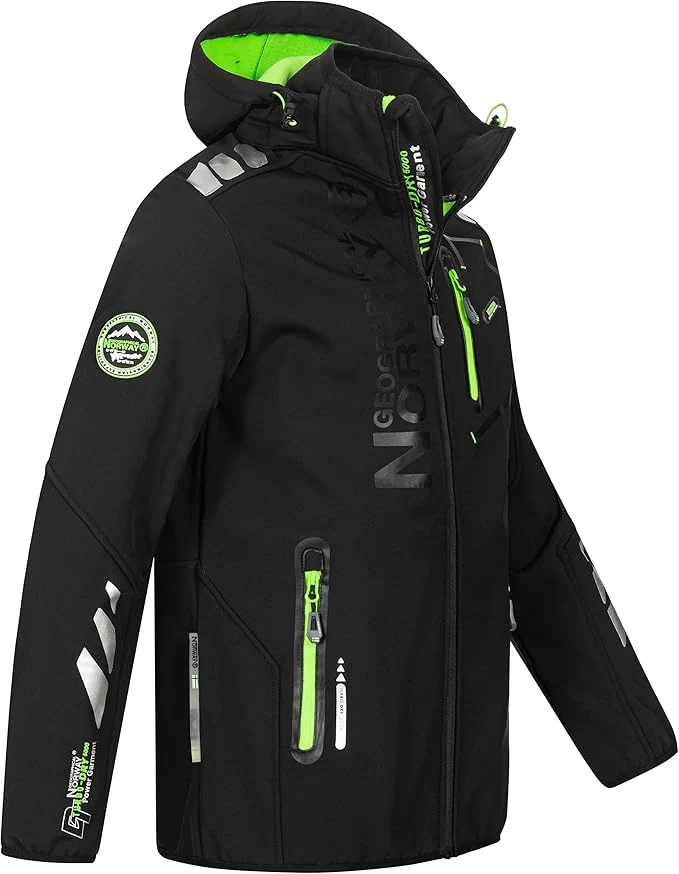 Geographical Norway Giubbotto Giacca softshell Con Cappuccio Nero Vantaa - immagine 5
