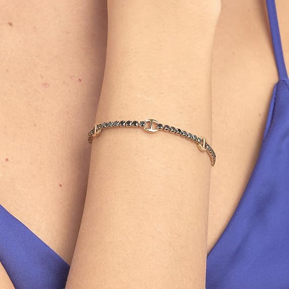 Brosway Bracciale Tennis Acciaio Simbolo lucchetto Collezione Desideri oro nero BEI079 - immagine 6